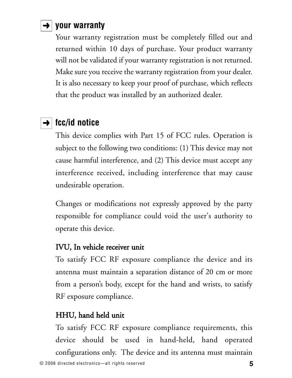 Directed Electronics Model 990 User Manual | Page 8 / 57