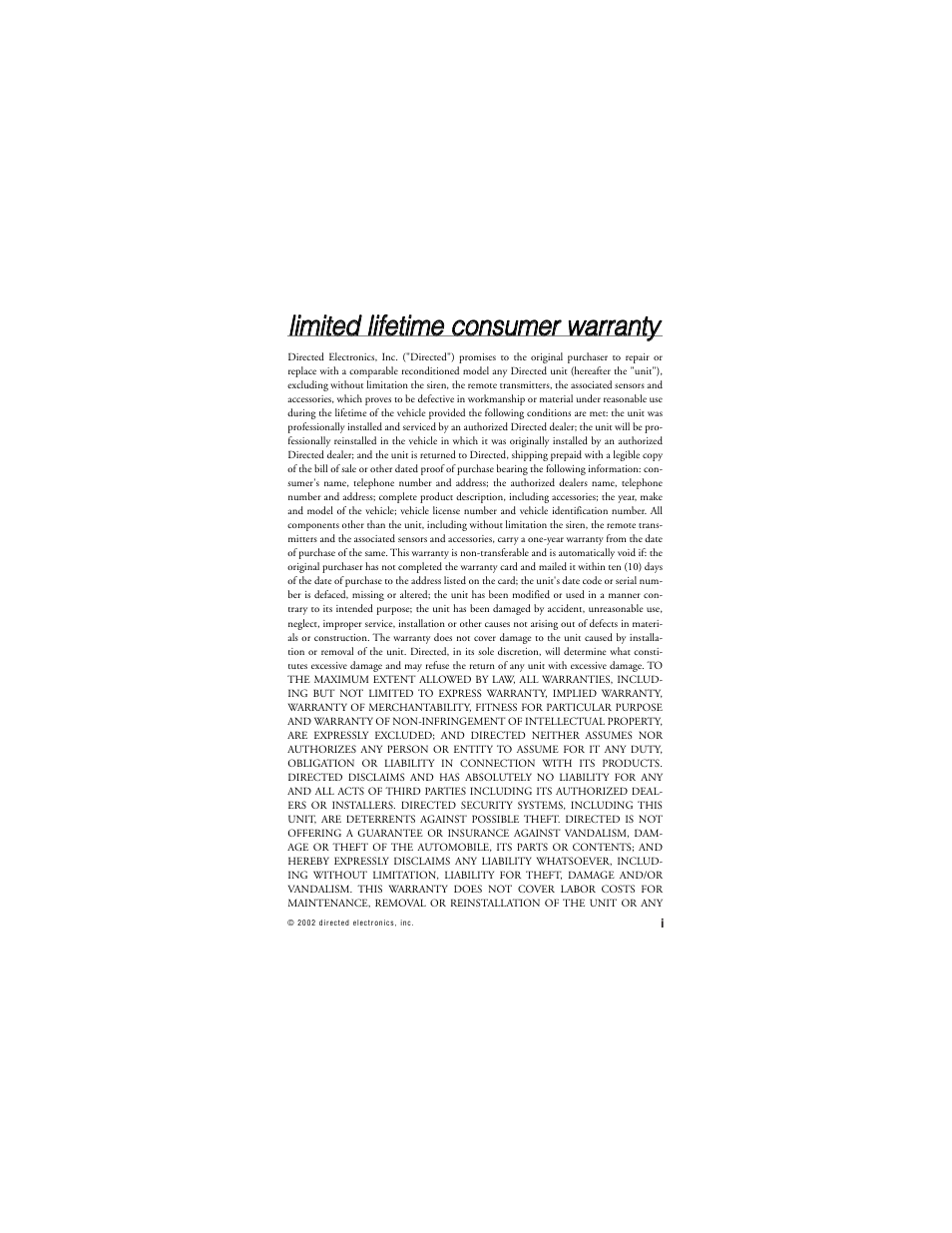 Directed Electronics 436 Series User Manual | Page 2 / 38