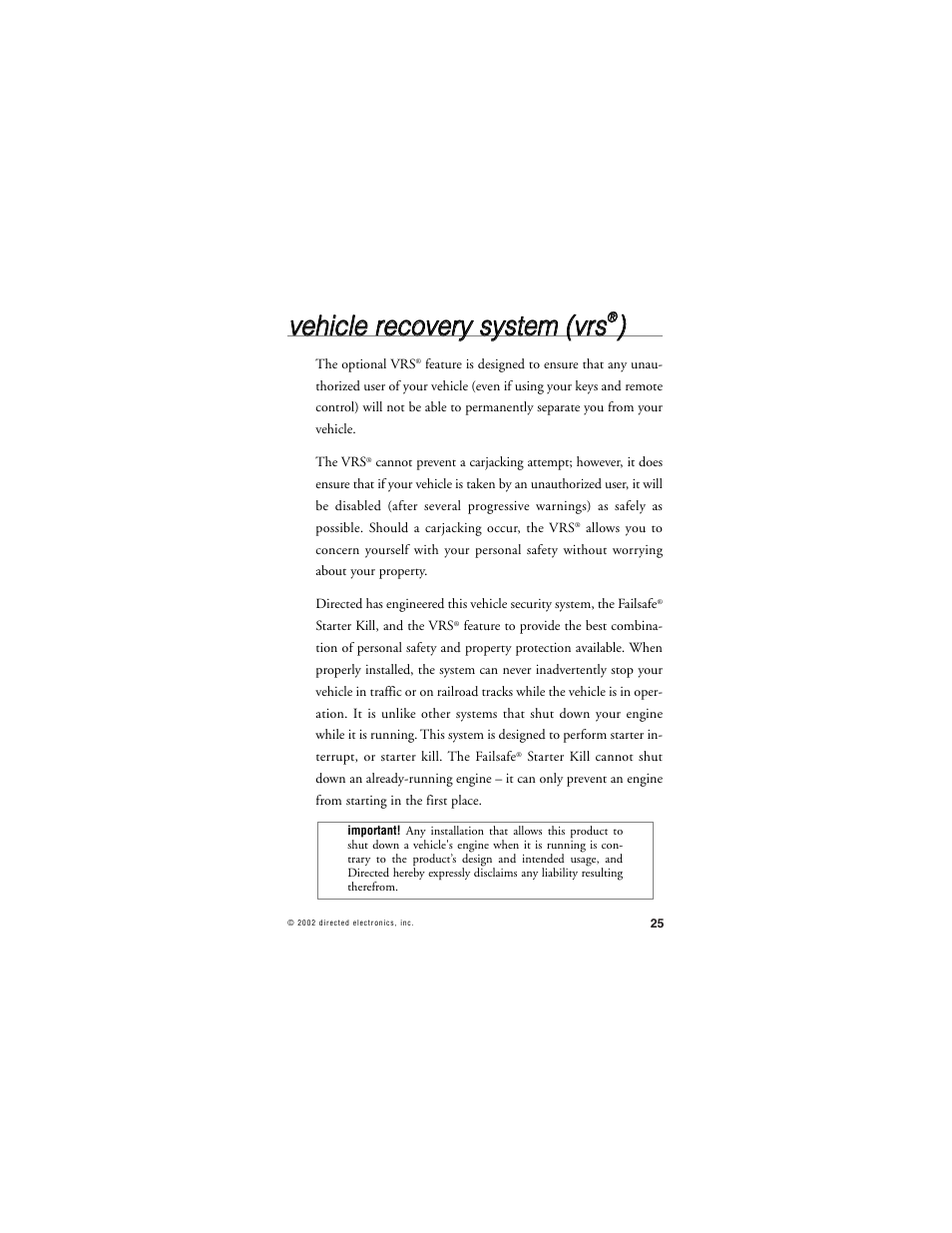 Directed Electronics 436 Series User Manual | Page 28 / 38