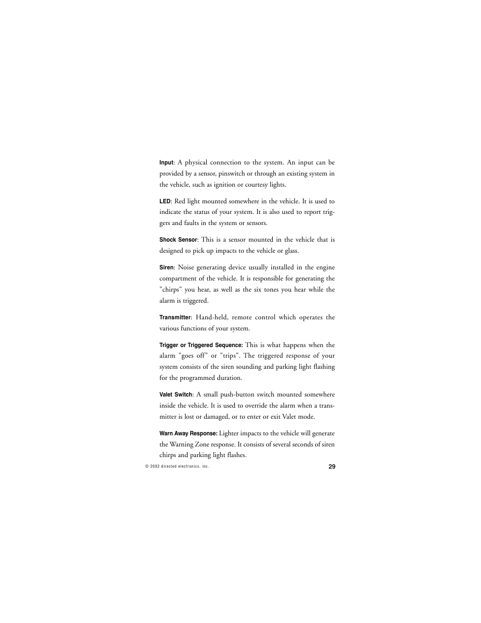Directed Electronics 436 Series User Manual | Page 32 / 38