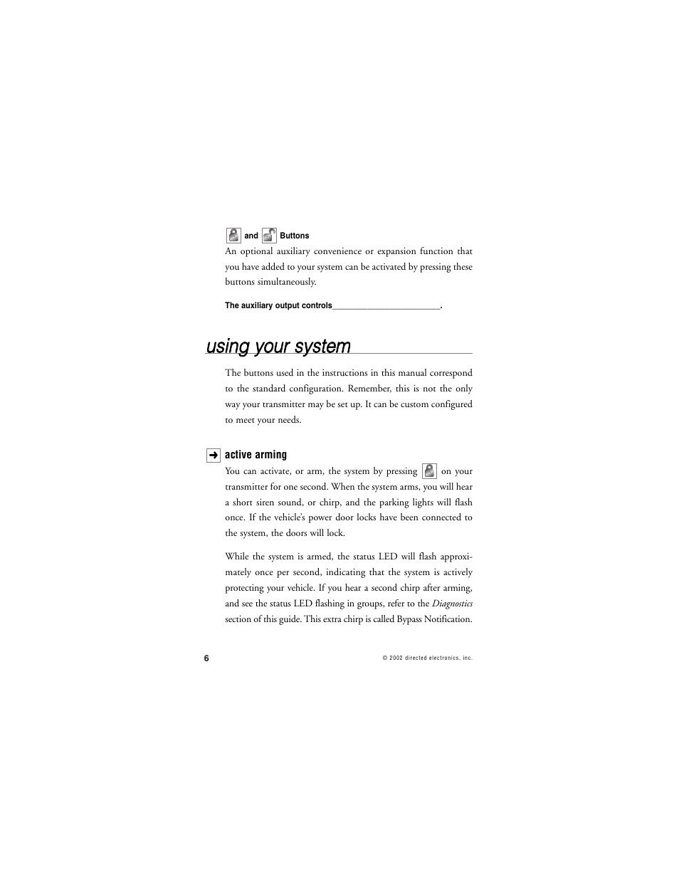 Uussiin ng g yyo ou urr ssyysstte em m | Directed Electronics 436 Series User Manual | Page 9 / 38