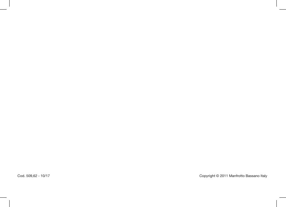 Manfrotto 509HD Video Head User Manual | Page 34 / 34