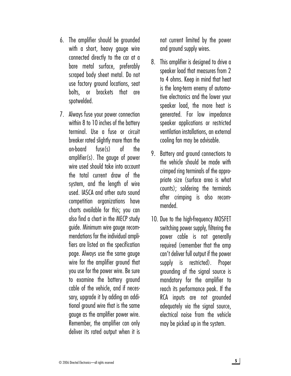 Directed Electronics XA-6004 User Manual | Page 5 / 20