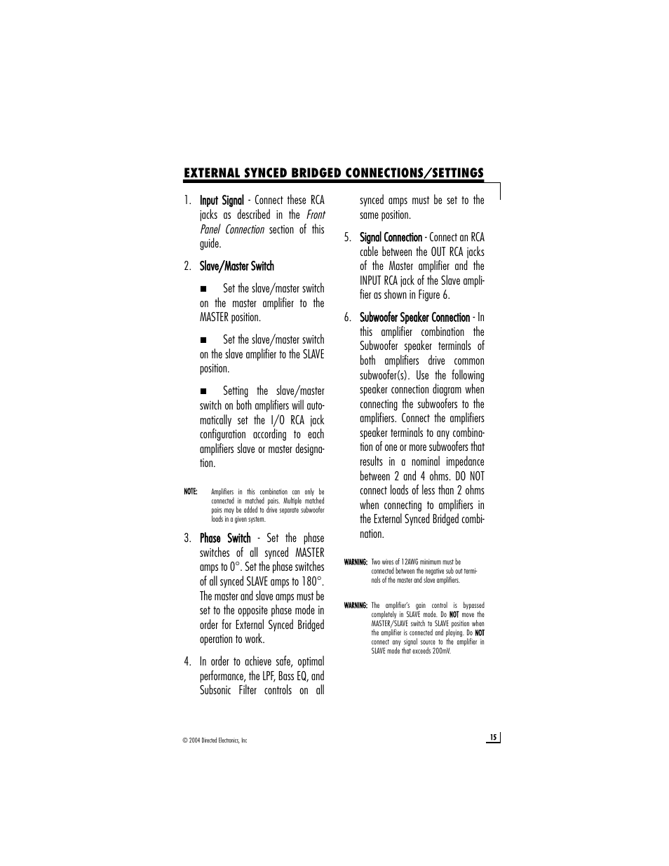 Directed Electronics D2400 User Manual | Page 15 / 22