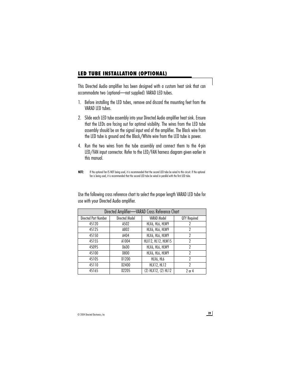 Directed Electronics D2400 User Manual | Page 19 / 22