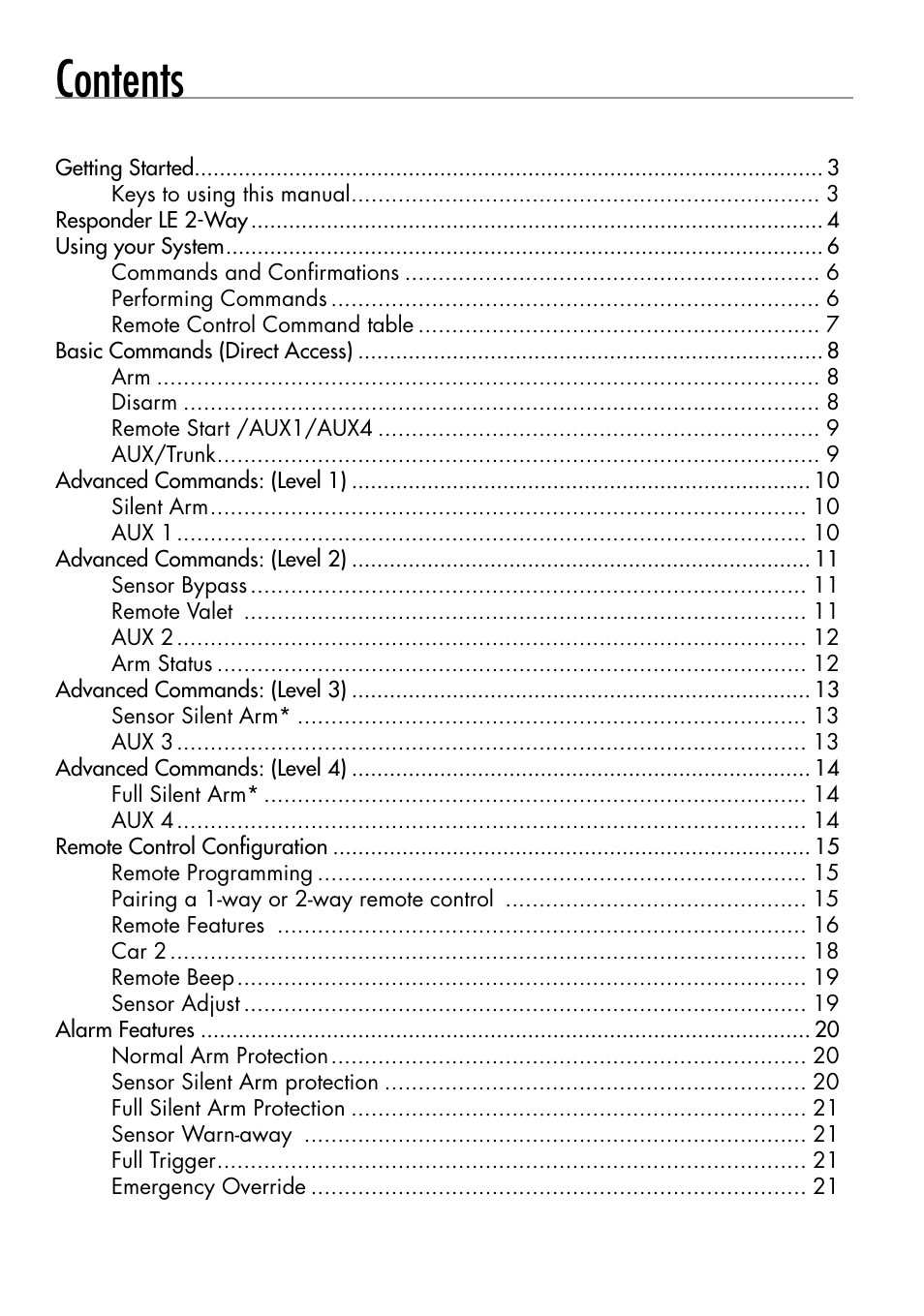 Directed Electronics CLIFFORD 320.3X User Manual | Page 4 / 41
