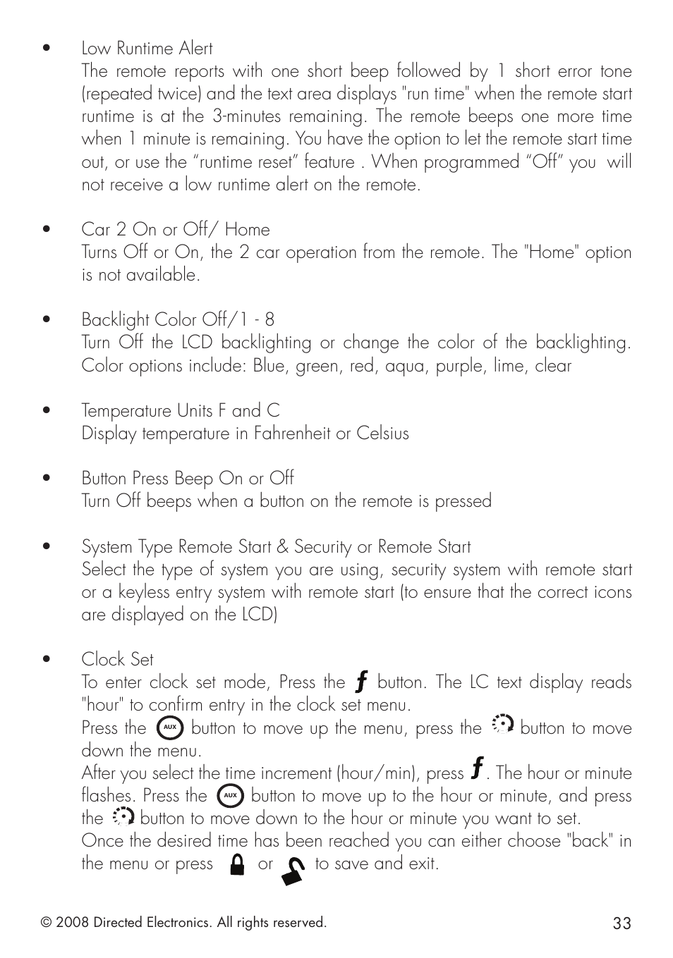 Directed Electronics 951 User Manual | Page 33 / 48