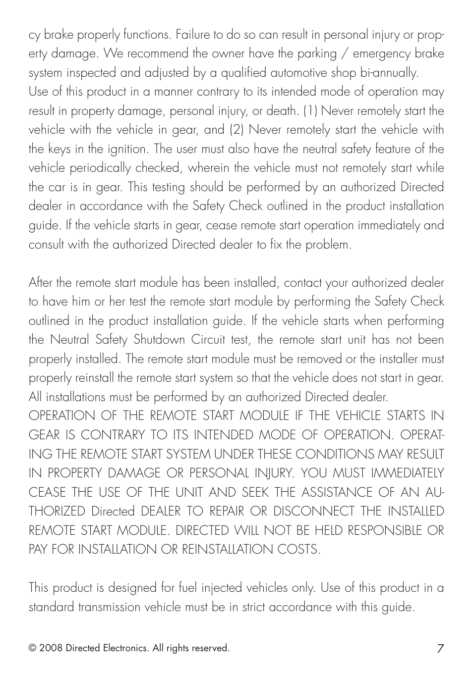 Directed Electronics 951 User Manual | Page 7 / 48