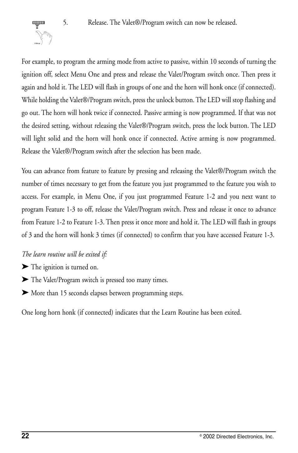 Directed Electronics PYTHON 480XP User Manual | Page 22 / 36