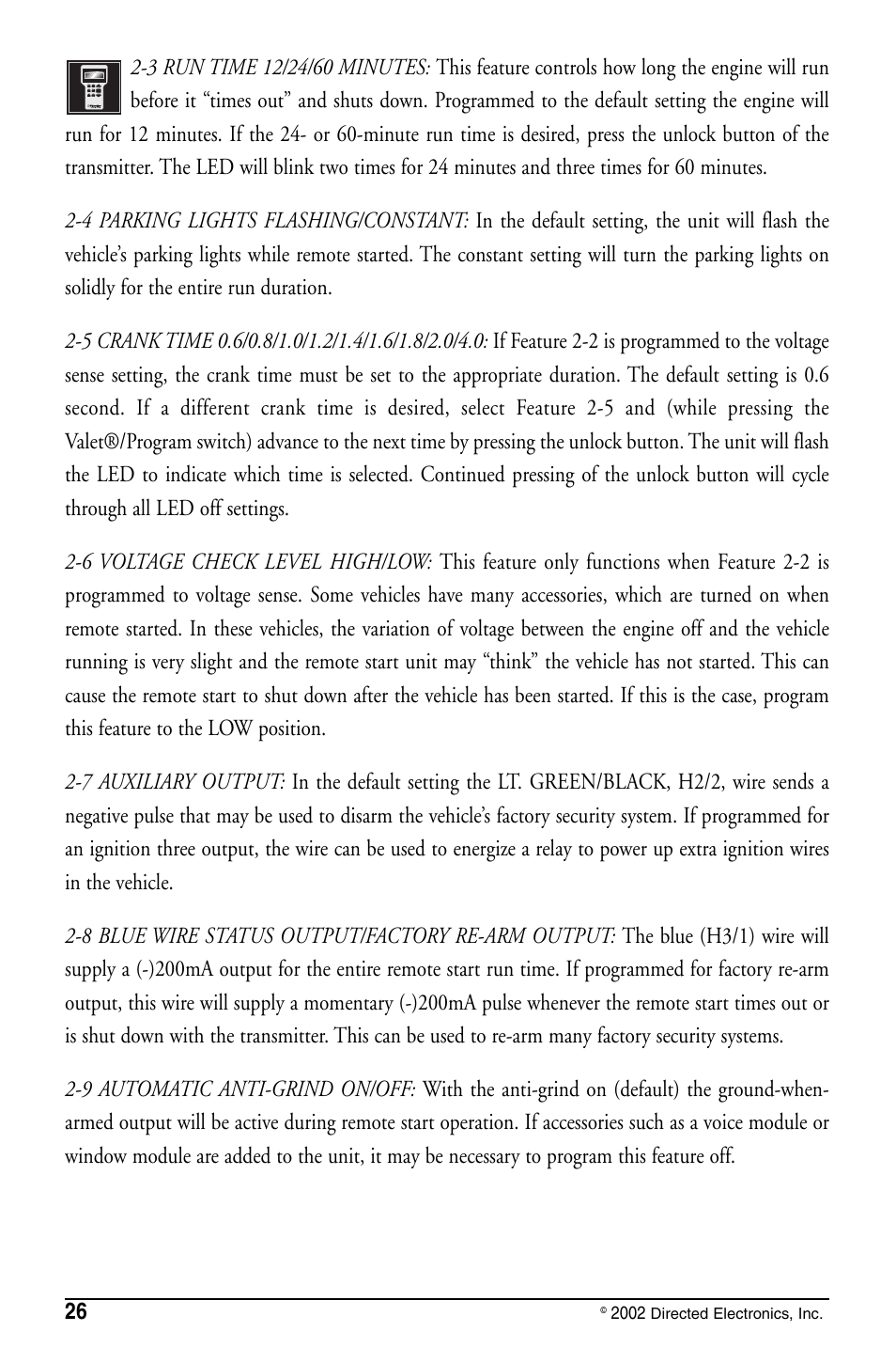 Directed Electronics PYTHON 480XP User Manual | Page 26 / 36