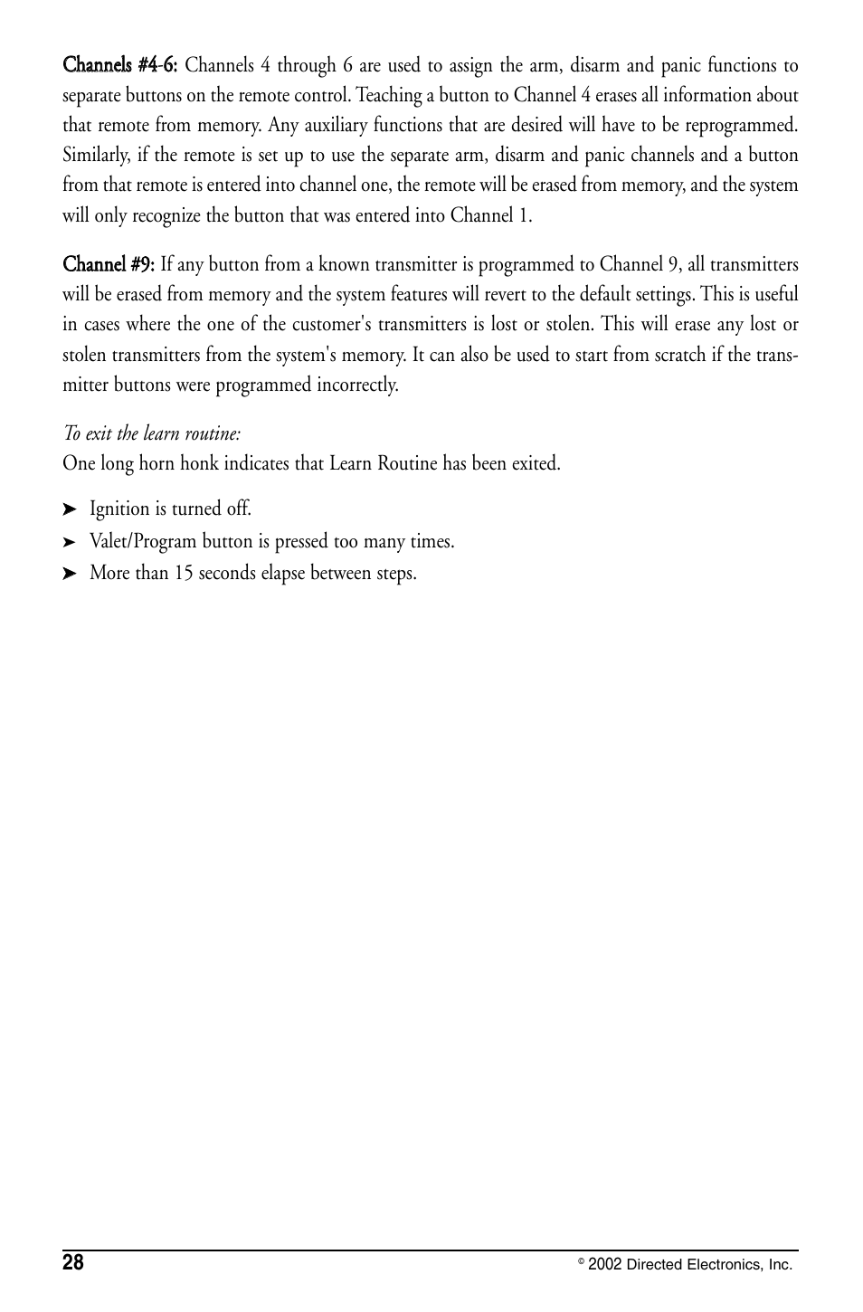 Directed Electronics PYTHON 480XP User Manual | Page 28 / 36