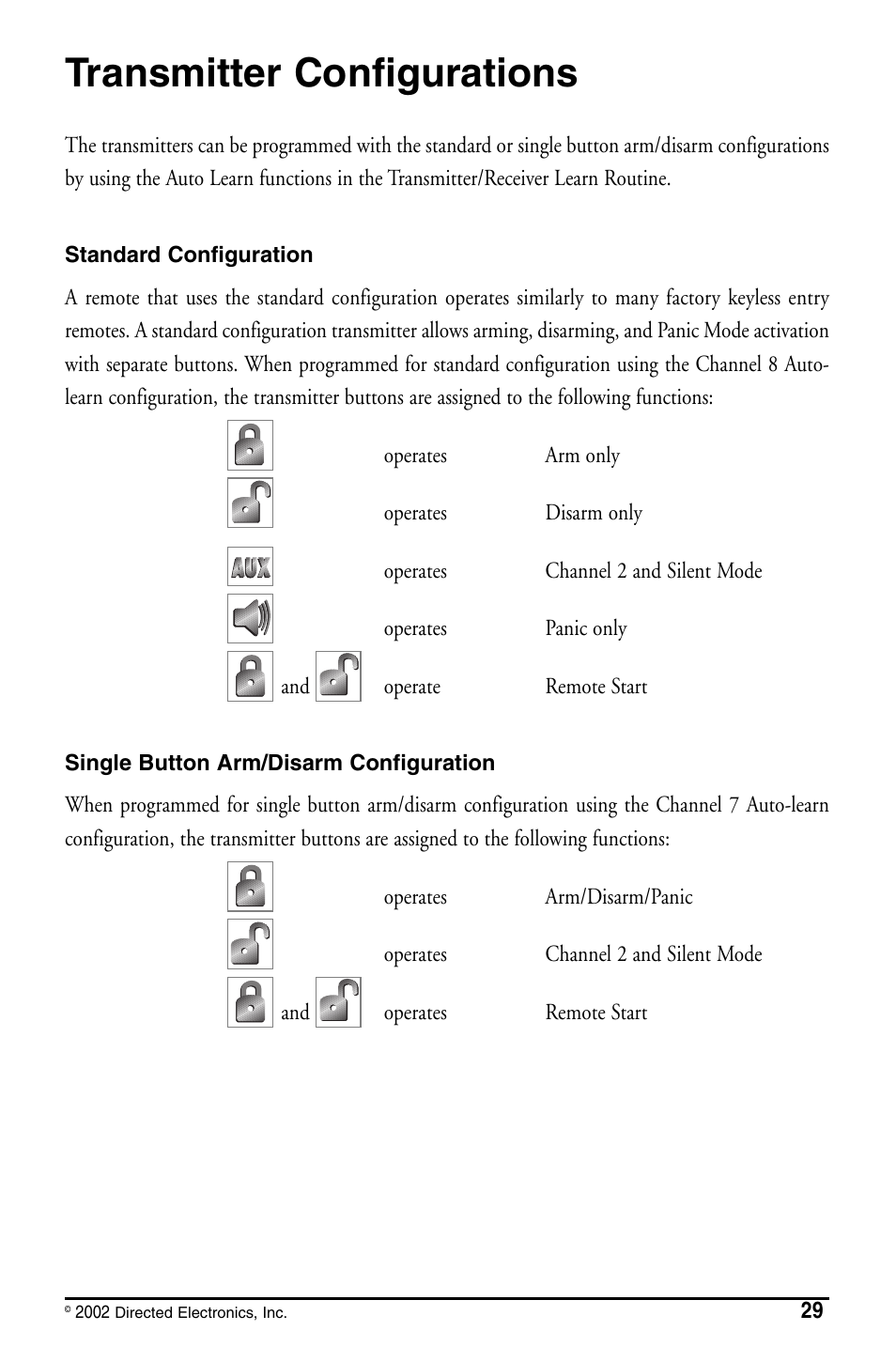 Transmitter configurations | Directed Electronics PYTHON 480XP User Manual | Page 29 / 36