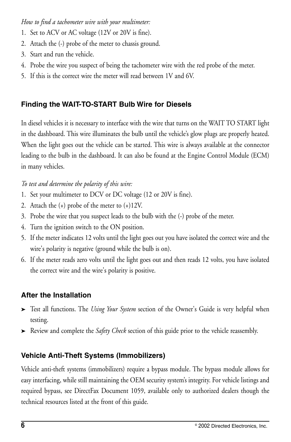 Directed Electronics PYTHON 480XP User Manual | Page 6 / 36