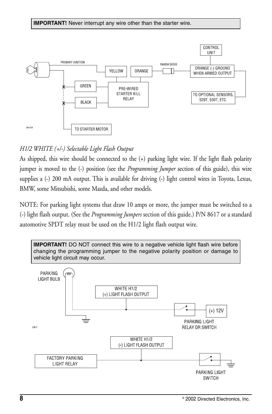 Directed Electronics PYTHON 480XP User Manual | Page 8 / 36