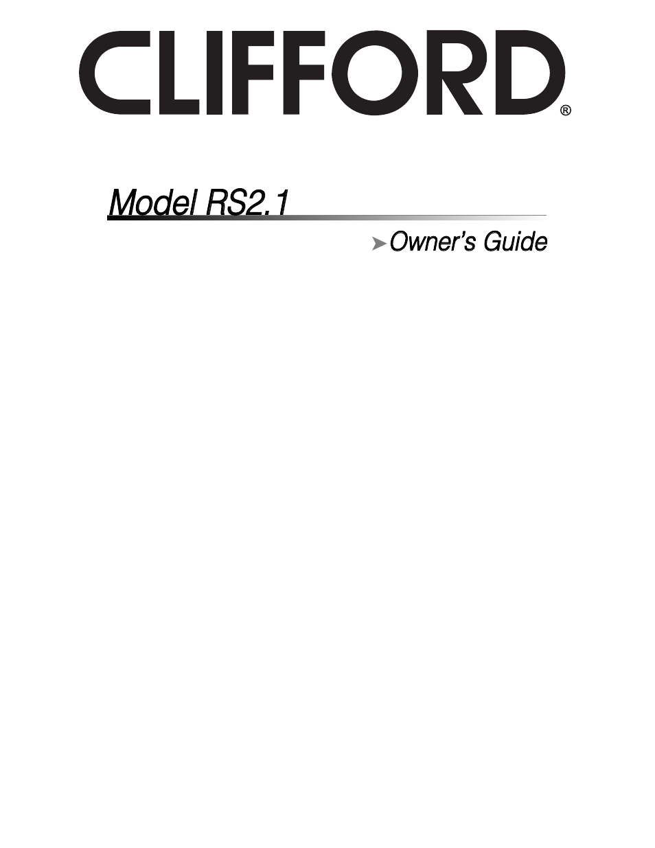 Directed Electronics RS2.1 User Manual | 45 pages