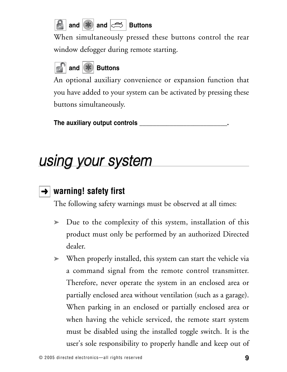 Uussiin ng g yyo ou urr ssyysstte em m | Directed Electronics RS2.1 User Manual | Page 12 / 45