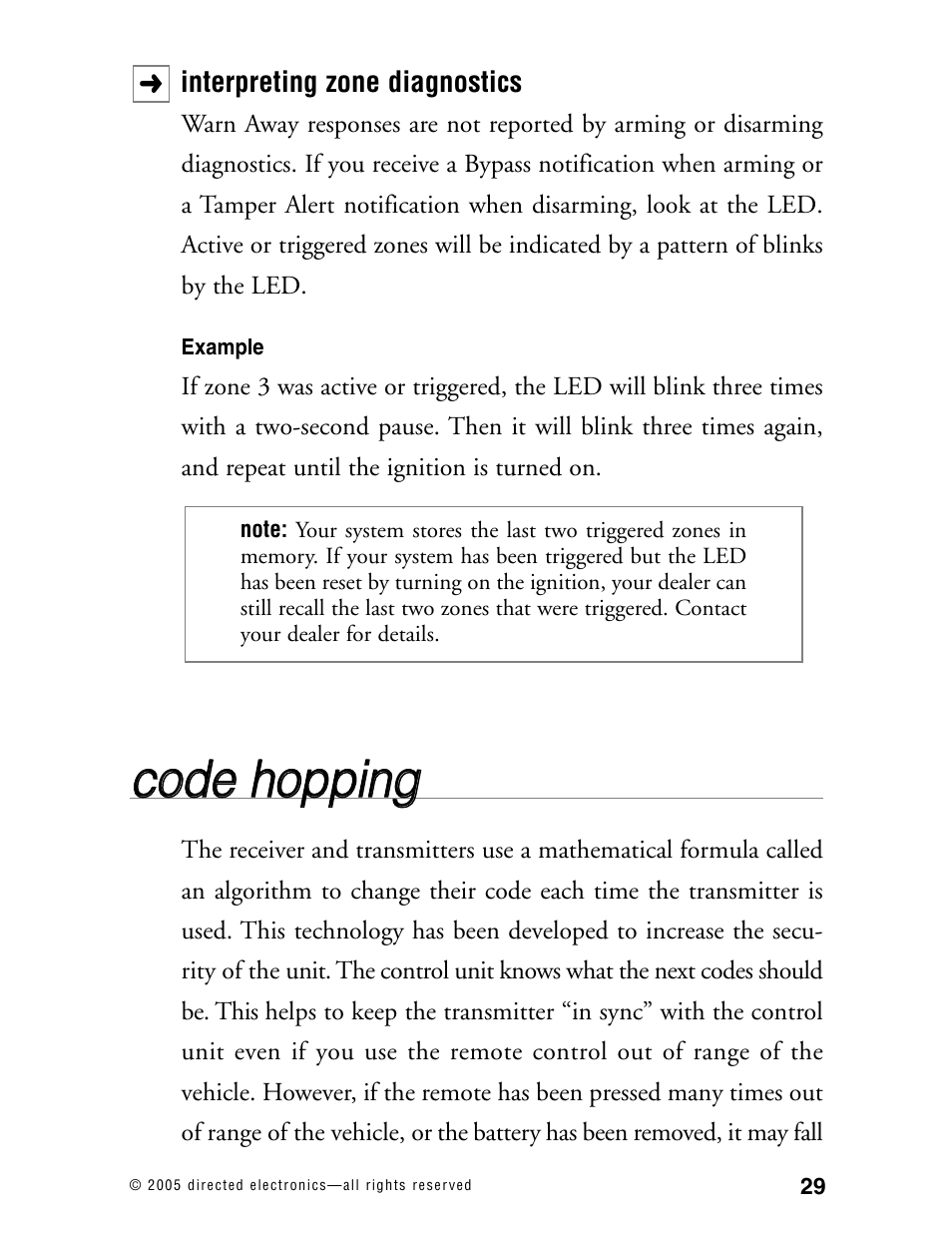 Cco od de e h ho op pp piin ng g | Directed Electronics RS2.1 User Manual | Page 32 / 45