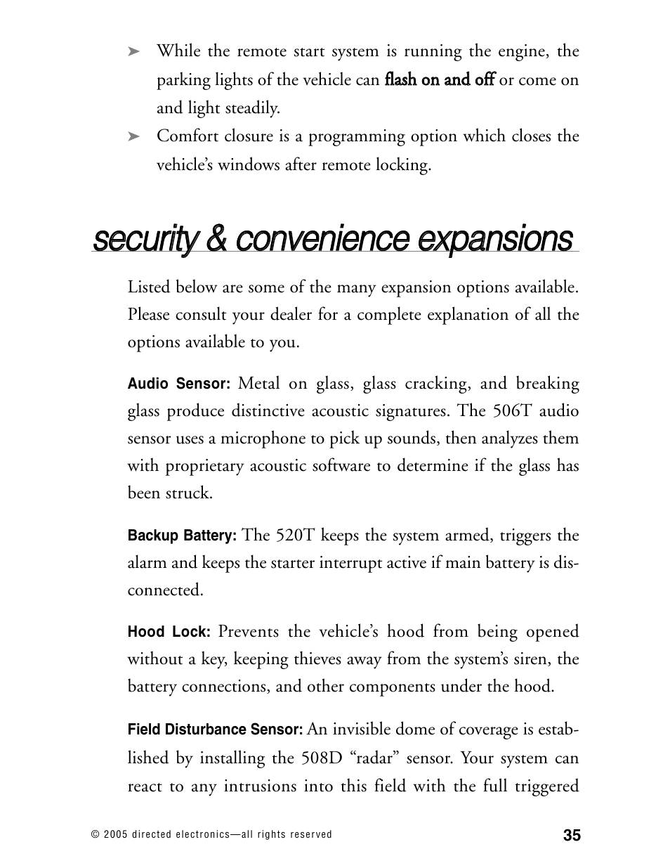 Directed Electronics RS2.1 User Manual | Page 38 / 45