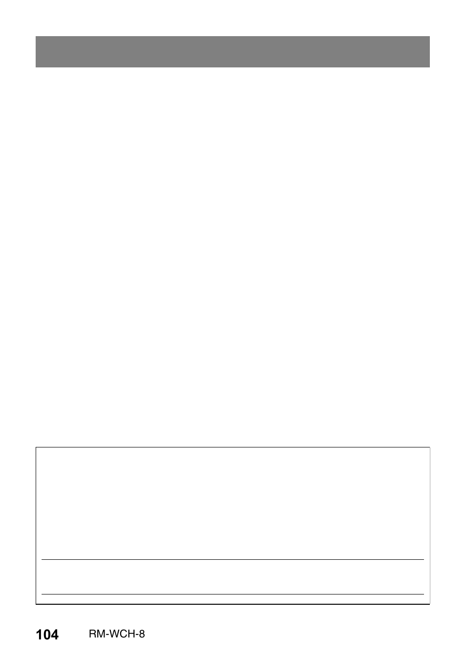 Yamaha RM-WCH8 ADECIA Microphone Charger Base for Eight RM Wireless DECT Microphones (1.9 GHz) User Manual | Page 104 / 136