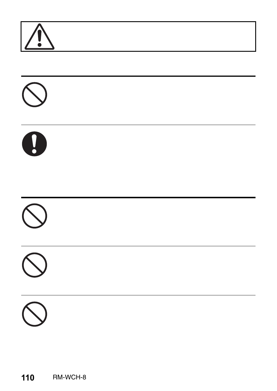 Yamaha RM-WCH8 ADECIA Microphone Charger Base for Eight RM Wireless DECT Microphones (1.9 GHz) User Manual | Page 110 / 136