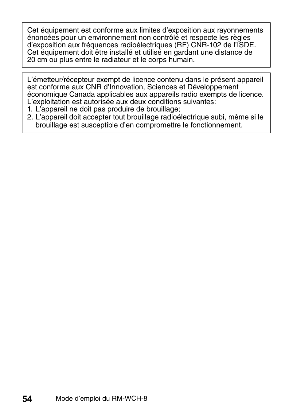 Yamaha RM-WCH8 ADECIA Microphone Charger Base for Eight RM Wireless DECT Microphones (1.9 GHz) User Manual | Page 54 / 136