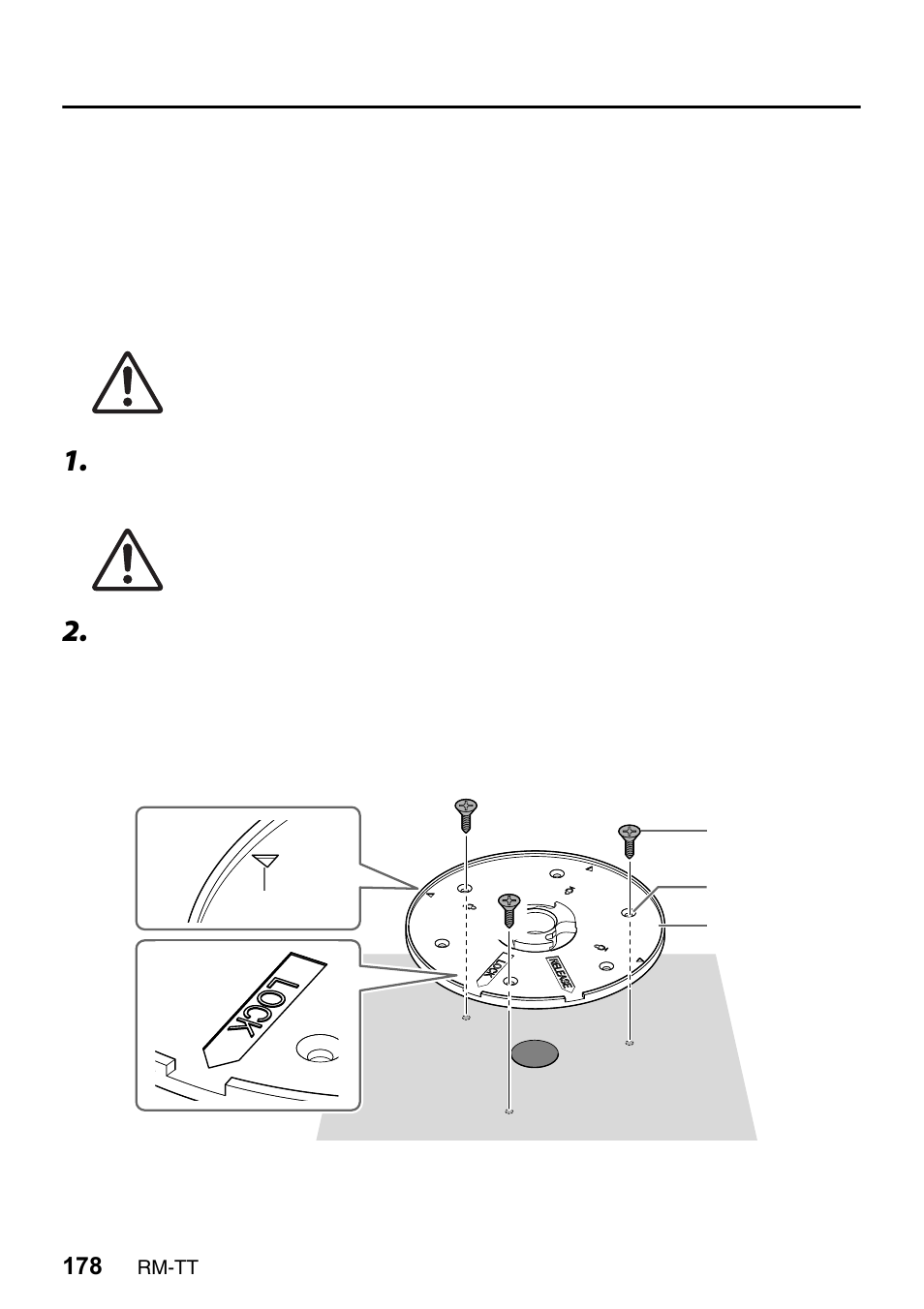 テーブルに固定して使用する場合 | Yamaha ADECIA RM-TT Wired Tabletop Array Microphone (Black) User Manual | Page 178 / 184