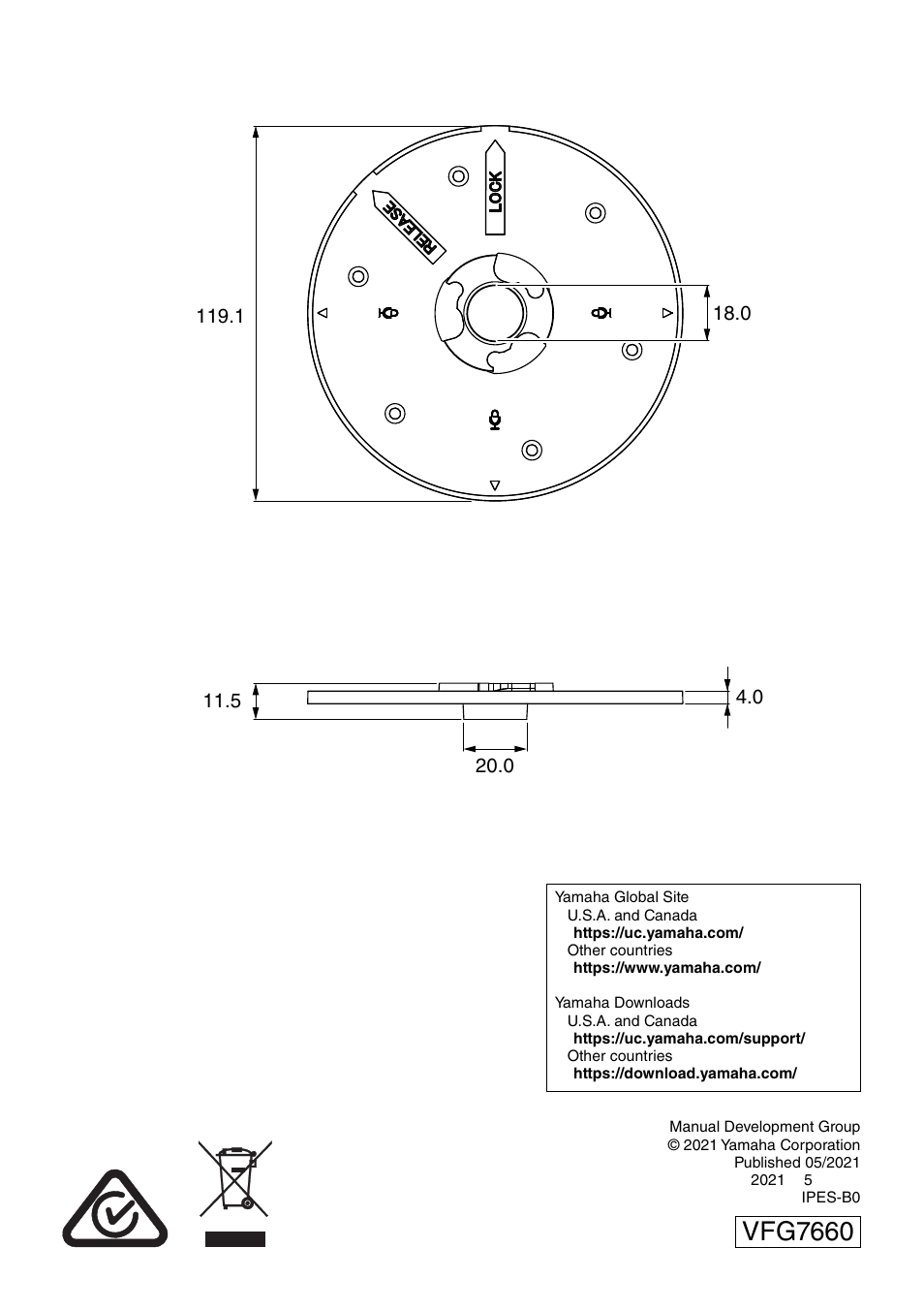 Vfg7660 | Yamaha ADECIA RM-TT Wired Tabletop Array Microphone (Black) User Manual | Page 184 / 184