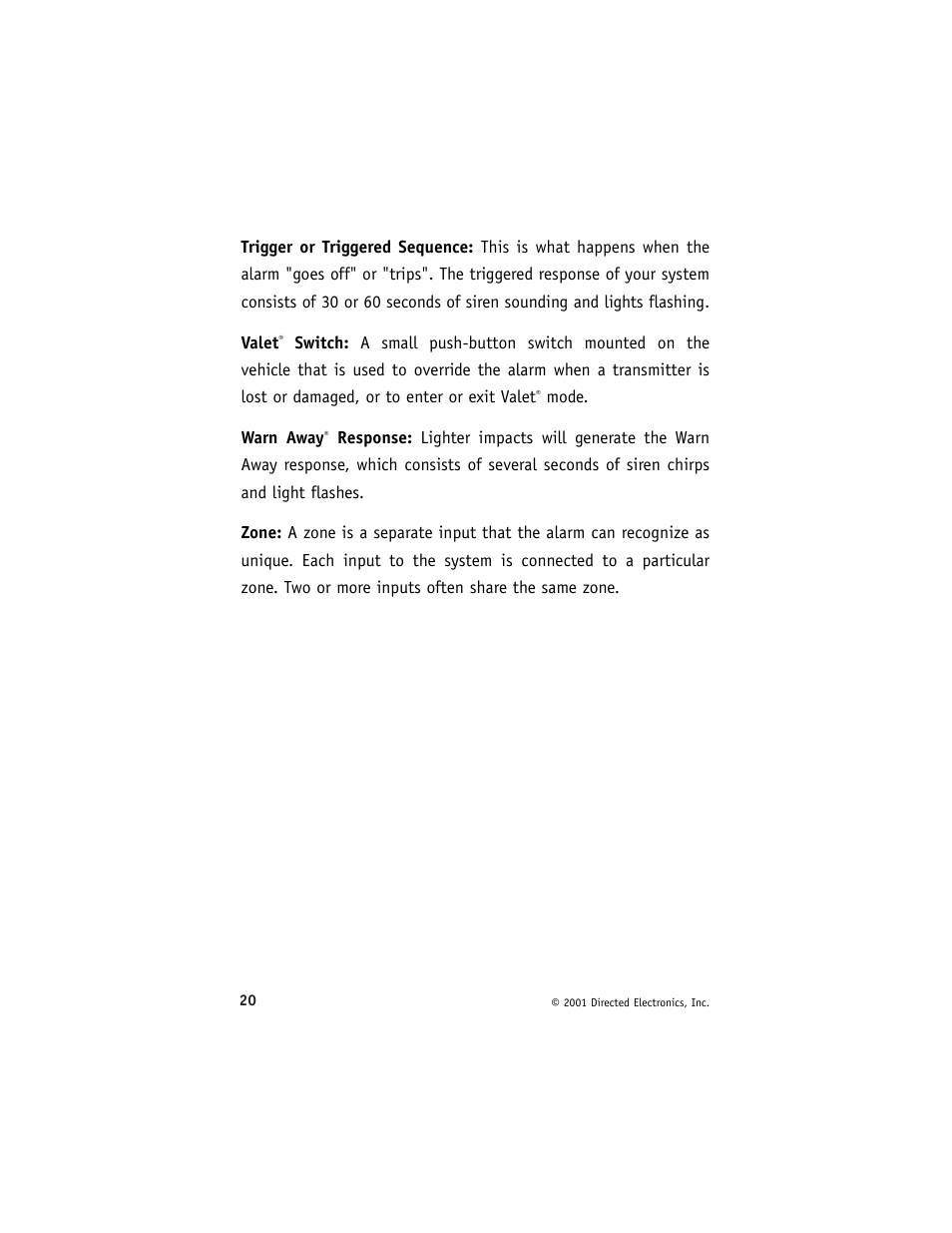 Directed Electronics 2000 User Manual | Page 23 / 25