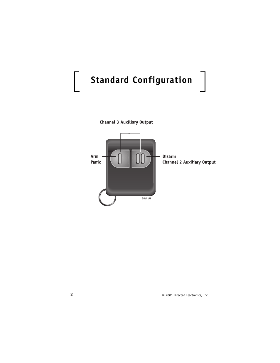 Standard configuration | Directed Electronics 2000 User Manual | Page 5 / 25