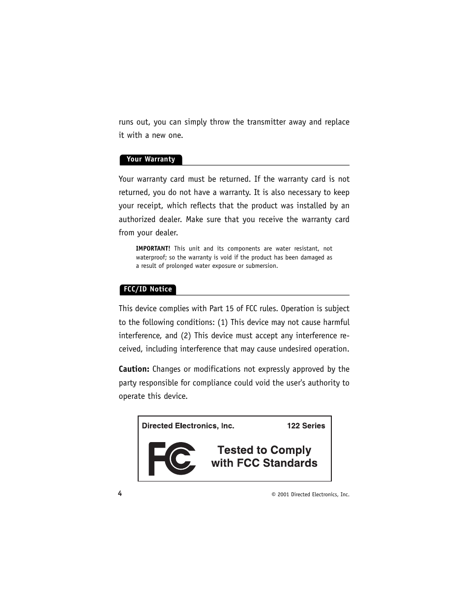 Directed Electronics 2000 User Manual | Page 7 / 25