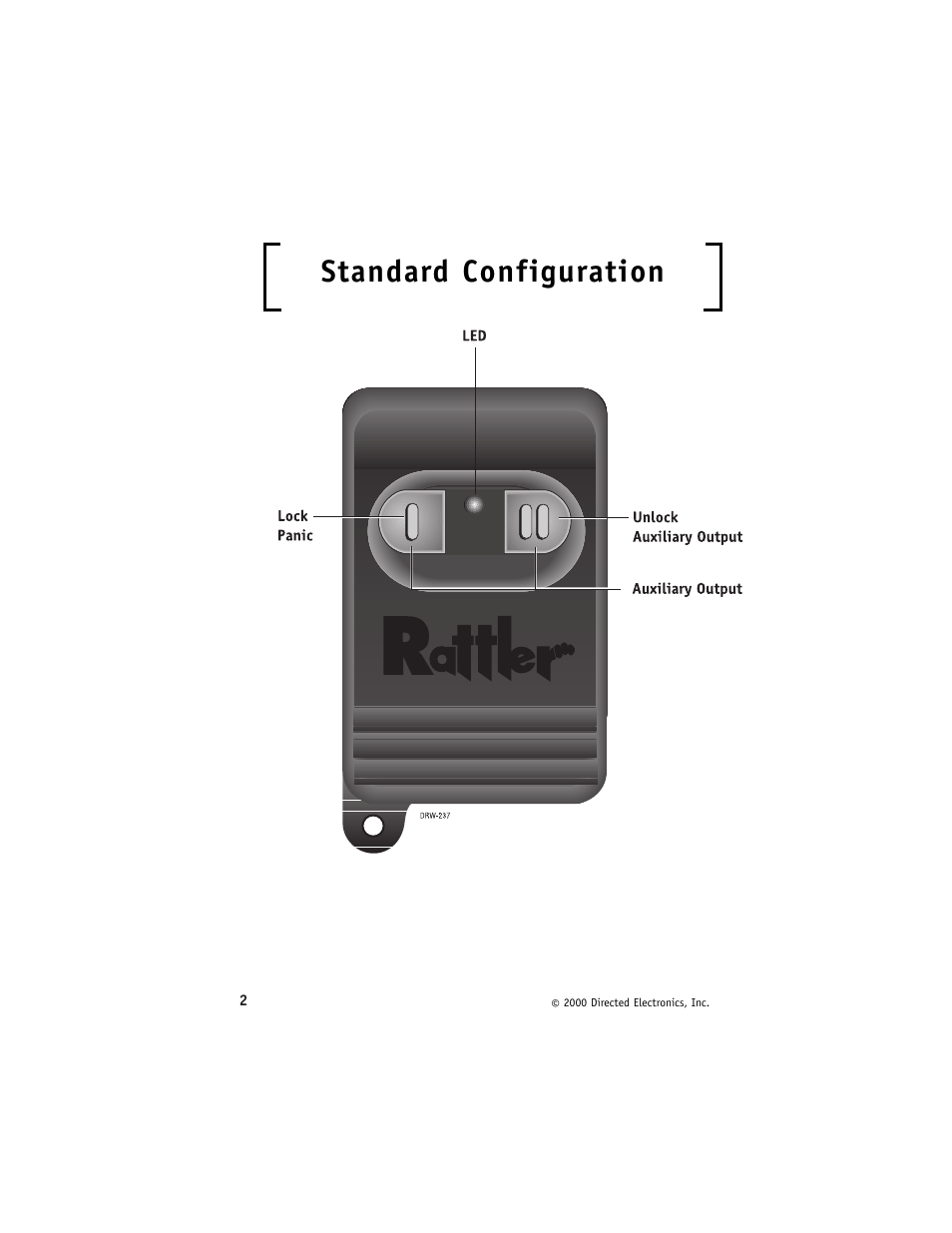 Standard configuration | Directed Electronics 411R Series User Manual | Page 5 / 17