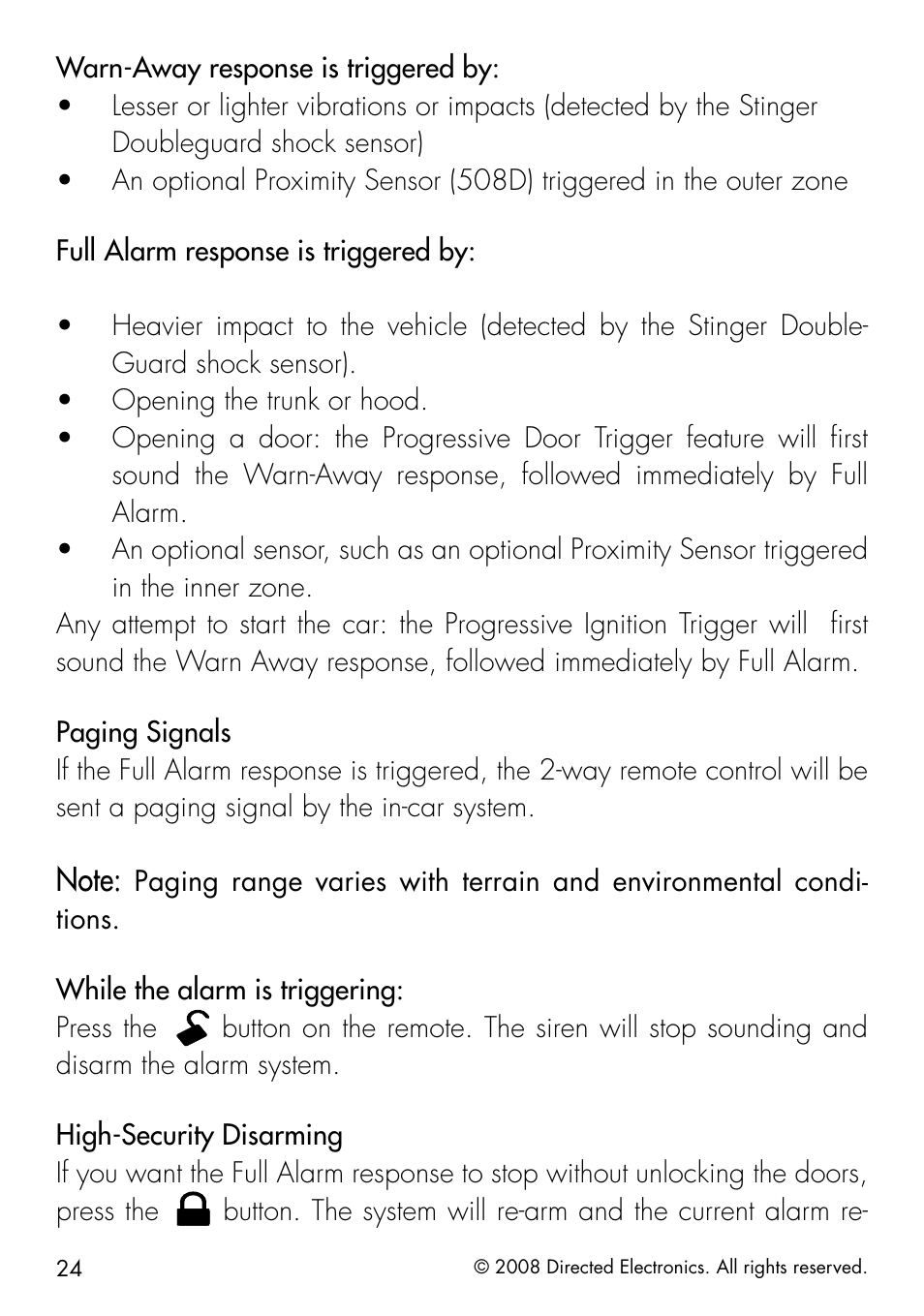 Directed Electronics 50.7X User Manual | Page 24 / 60