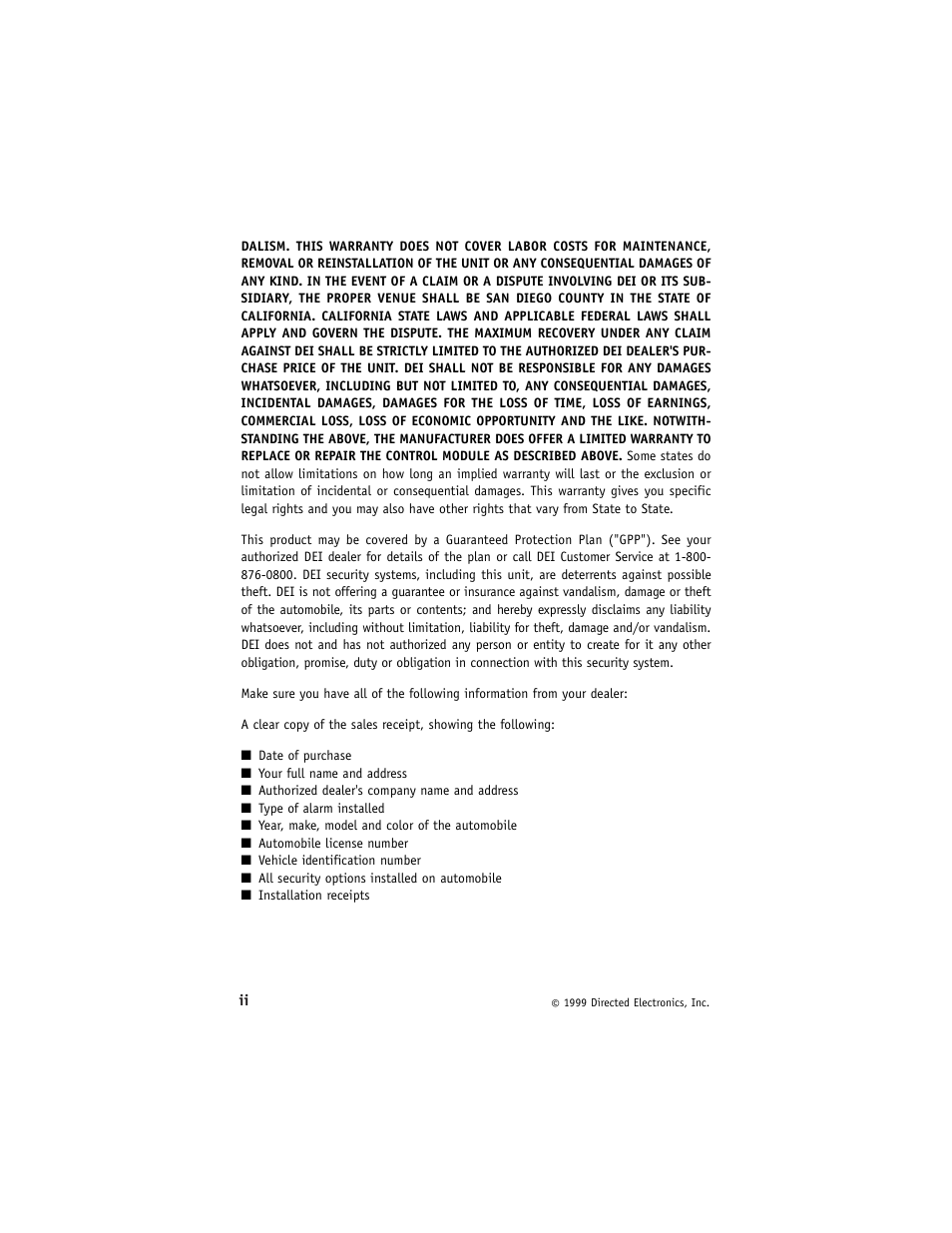Directed Electronics 550ESP User Manual | Page 3 / 37