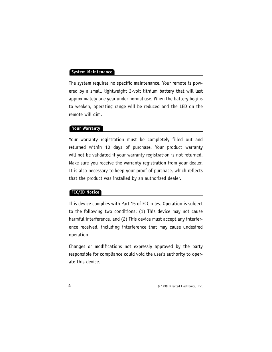 Directed Electronics 550ESP User Manual | Page 7 / 37