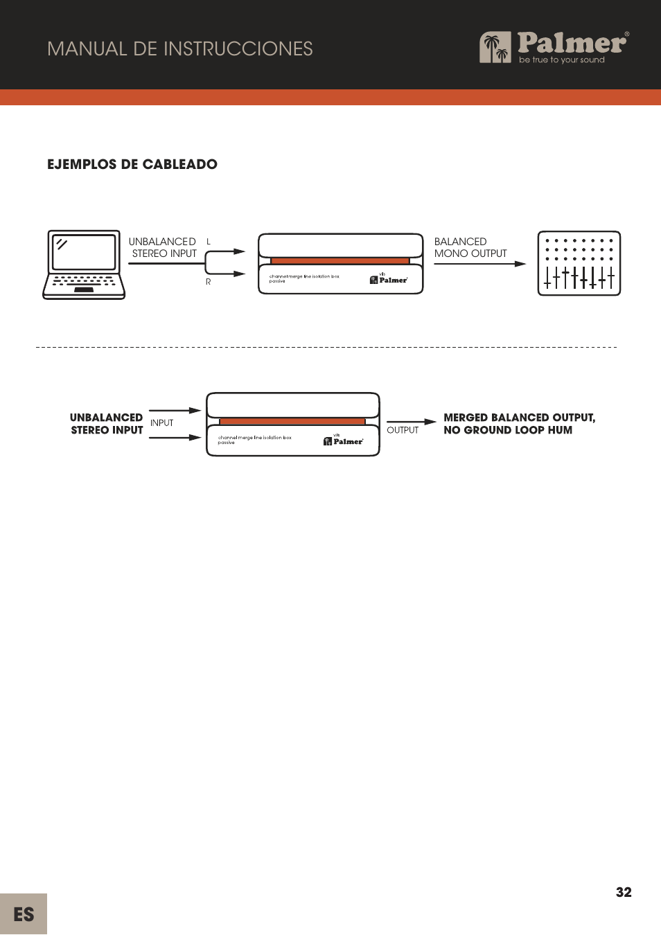 Es manual de instrucciones | Palmer Channel Merge Line Isolation Box User Manual | Page 32 / 42