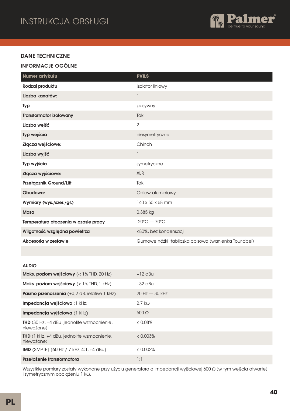 Instrukcja obsługi pl | Palmer Channel Merge Line Isolation Box User Manual | Page 40 / 42