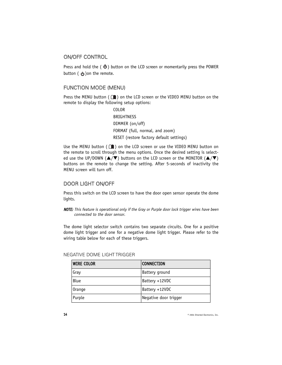 Directed Electronics N82900 User Manual | Page 14 / 27