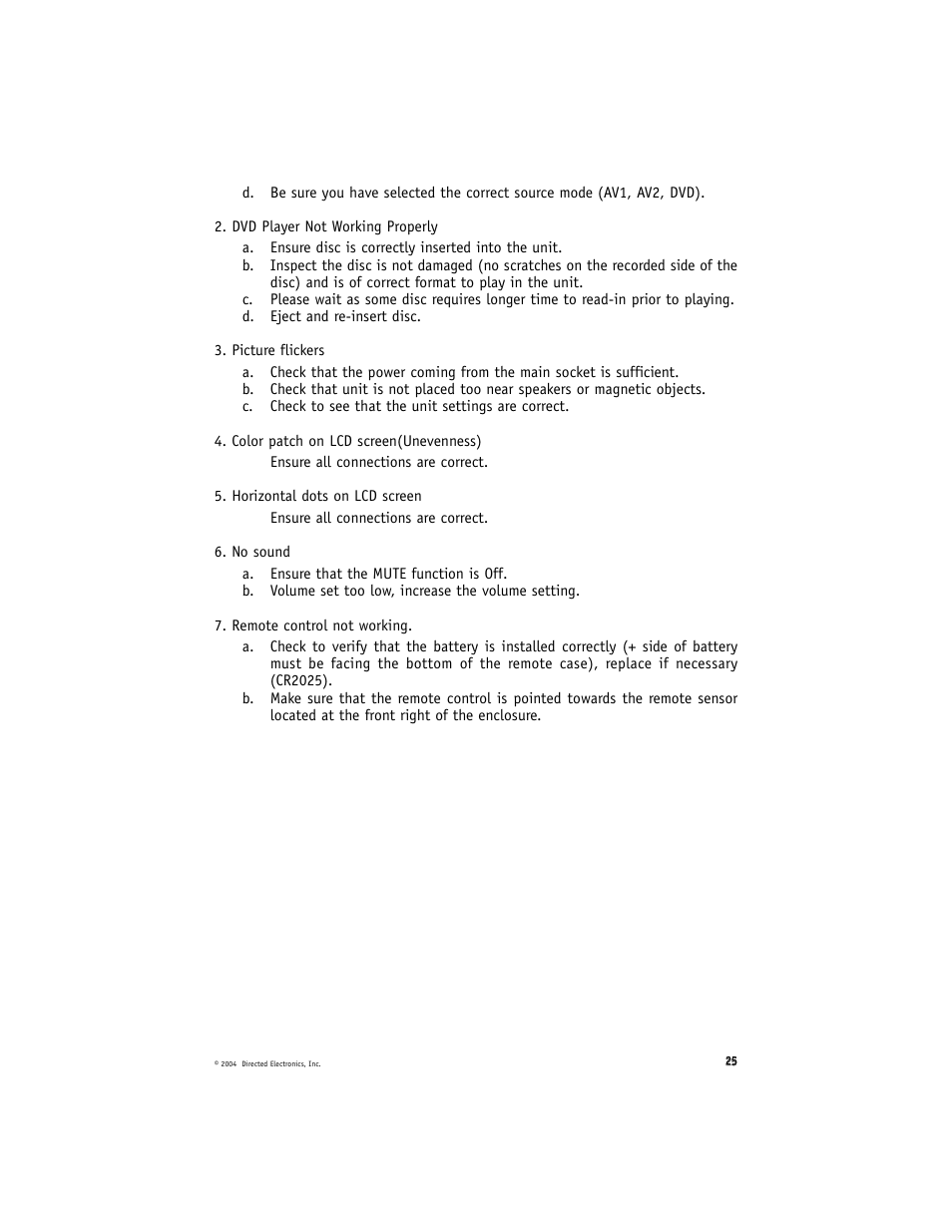 Directed Electronics N82900 User Manual | Page 25 / 27
