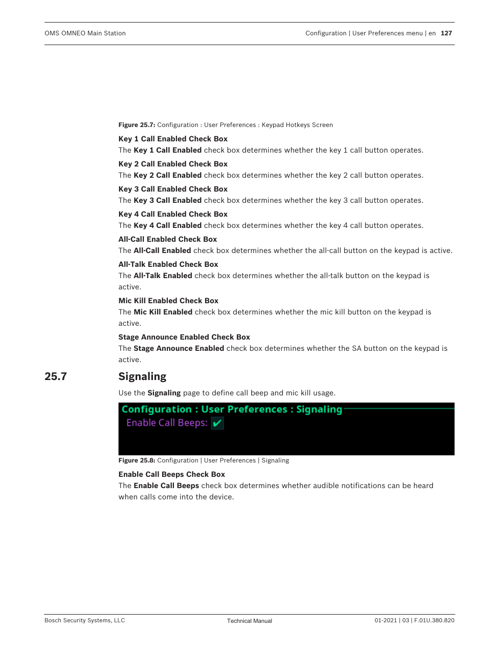 7 signaling, Signaling | Telex RTS OMS OMNEO Main Station Advanced Digital Partyline Intercom Base (5-Pin Female) User Manual | Page 127 / 168