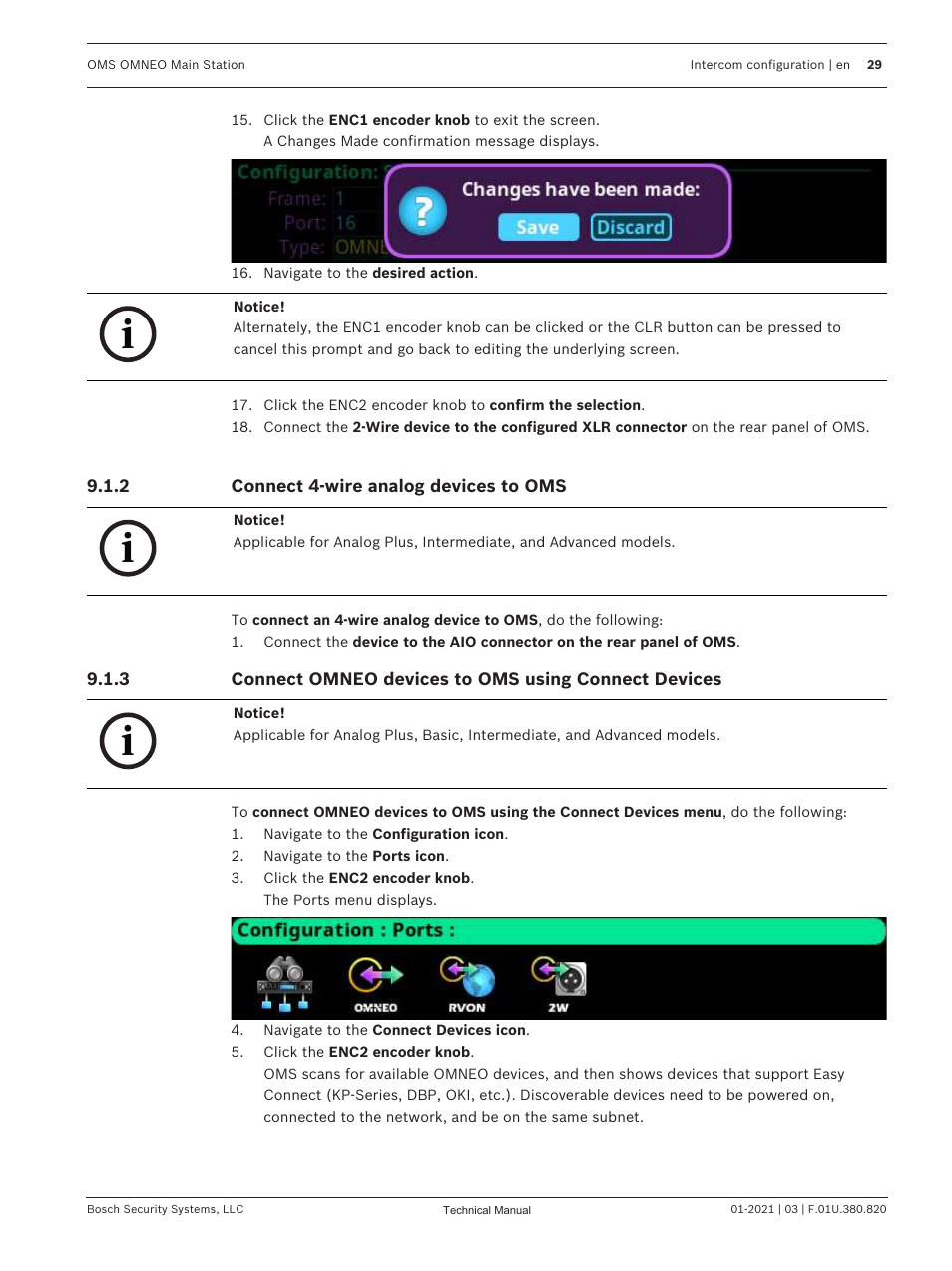 2 connect 4-wire analog devices to oms, Connect 4-wire analog devices to oms, Connect omneo devices to oms using connect devices | Telex RTS OMS OMNEO Main Station Advanced Digital Partyline Intercom Base (5-Pin Female) User Manual | Page 29 / 168