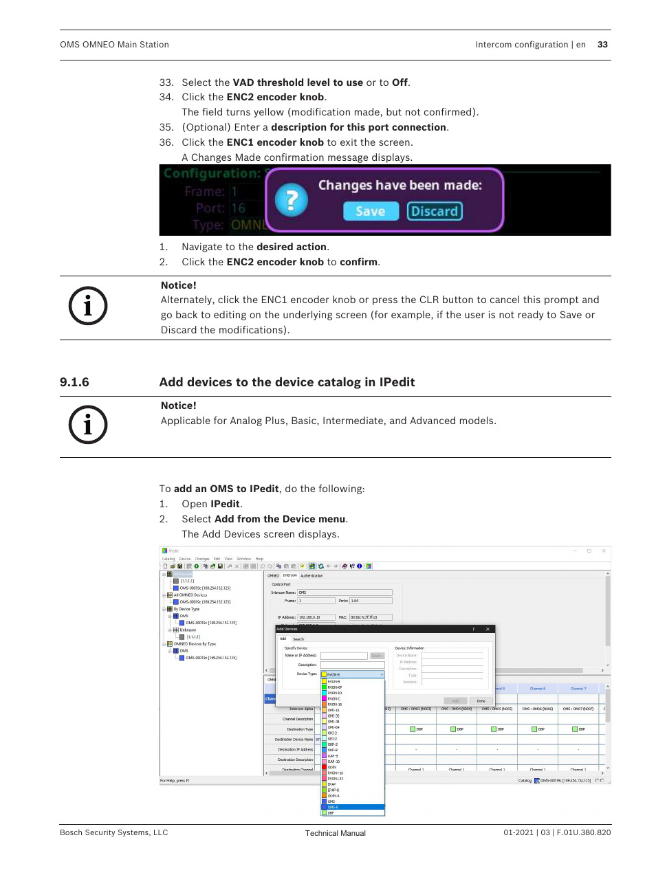 6 add devices to the device catalog in ipedit, Add devices to the device catalog in ipedit | Telex RTS OMS OMNEO Main Station Advanced Digital Partyline Intercom Base (5-Pin Female) User Manual | Page 33 / 168