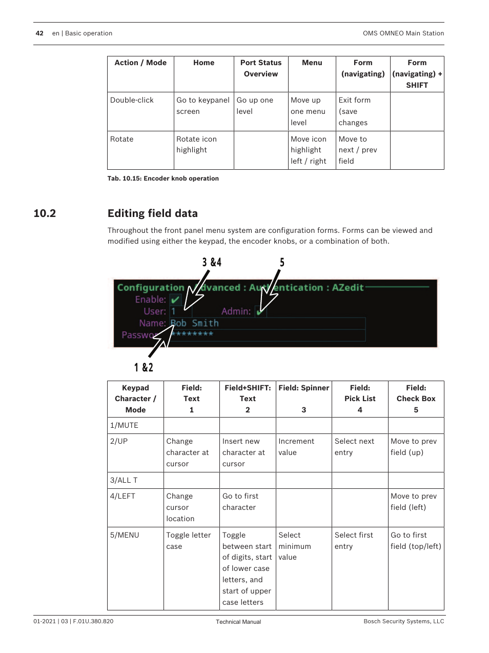 2 editing field data, Editing field data | Telex RTS OMS OMNEO Main Station Advanced Digital Partyline Intercom Base (5-Pin Female) User Manual | Page 42 / 168