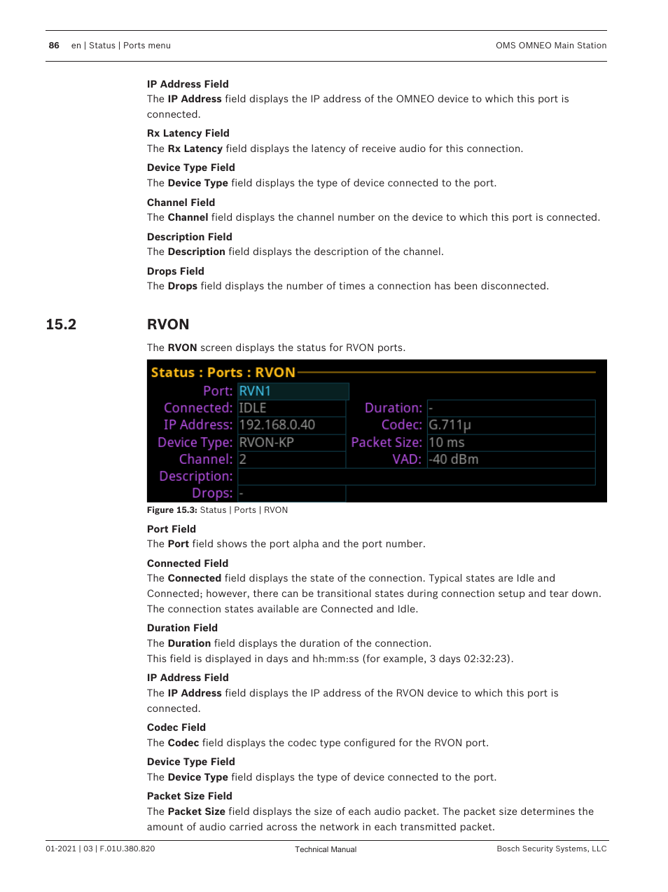 2 rvon, Rvon | Telex RTS OMS OMNEO Main Station Advanced Digital Partyline Intercom Base (5-Pin Female) User Manual | Page 86 / 168