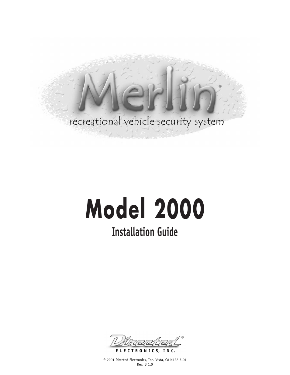 Directed Electronics MERLIN 2000 User Manual | 24 pages