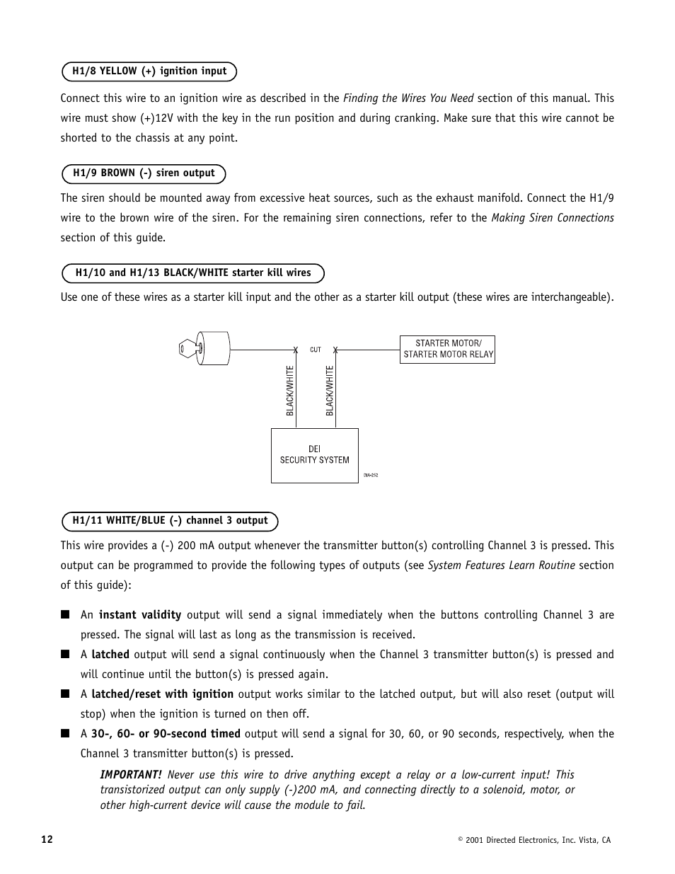 Directed Electronics MERLIN 2000 User Manual | Page 12 / 24