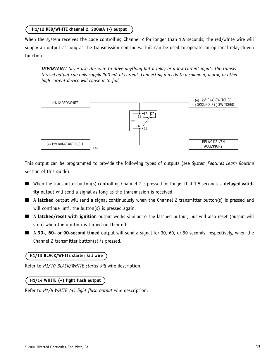 Directed Electronics MERLIN 2000 User Manual | Page 13 / 24