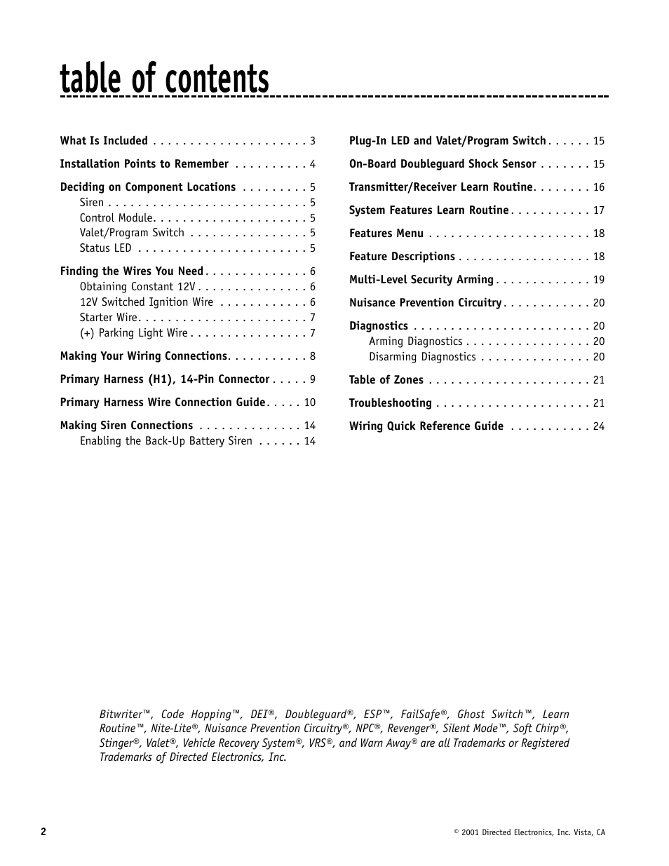 Directed Electronics MERLIN 2000 User Manual | Page 2 / 24