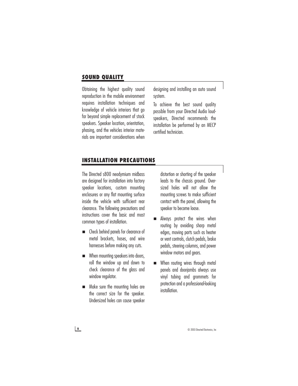 Directed Electronics S800 User Manual | Page 6 / 12