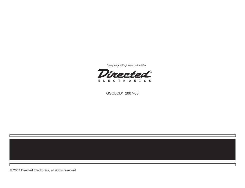 Directed Electronics Soloist Desktop Docking Station User Manual | Page 34 / 34