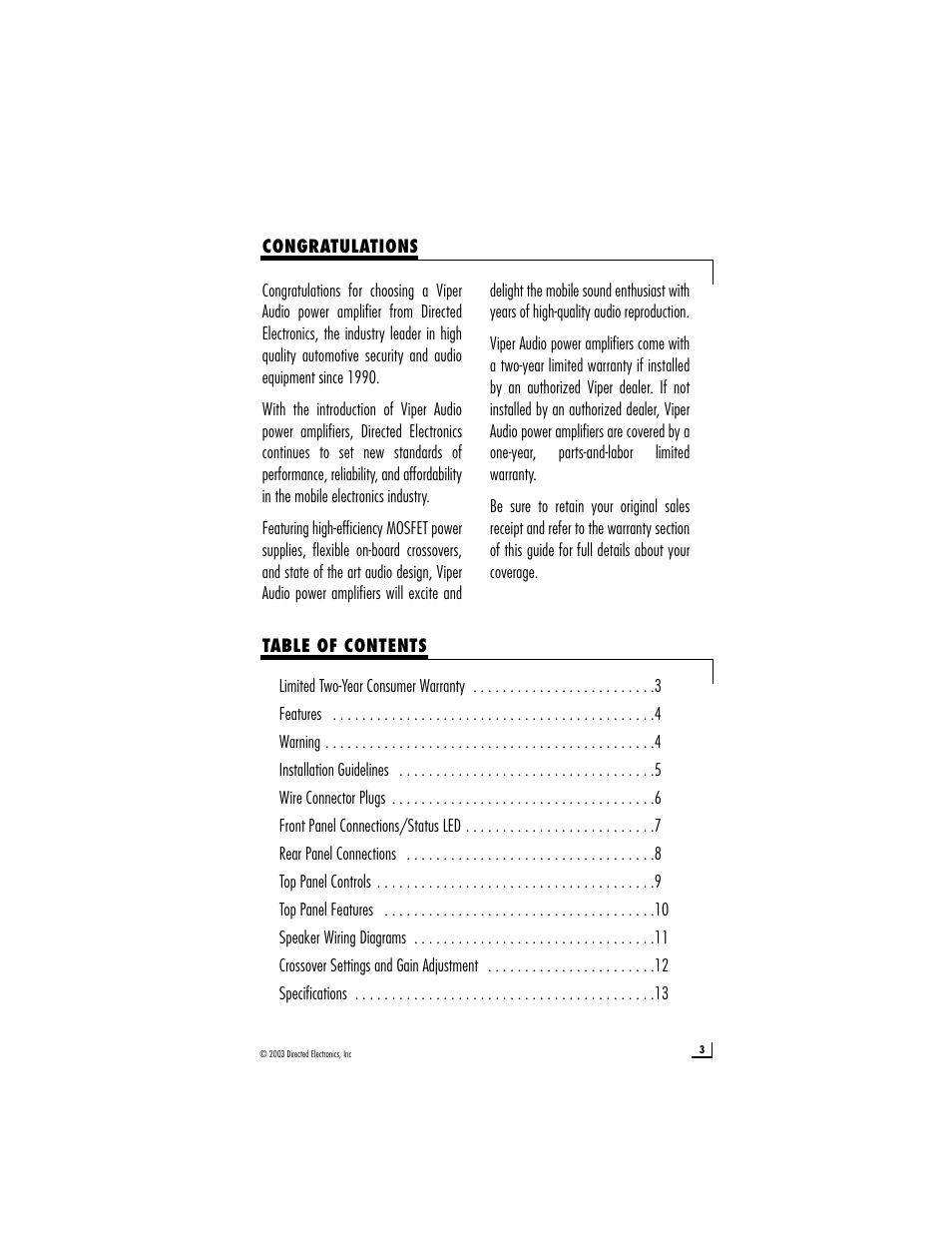 Directed Electronics 450.5 User Manual | Page 3 / 16